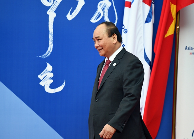 Thủ tướng&nbsp;Ch&iacute;nh phủ Nguyễn Xu&acirc;n Ph&uacute;c&nbsp;tham dự Hội nghị Cấp cao &Aacute; &ndash; &Acirc;u lần thứ 11. (Ảnh: VGP)