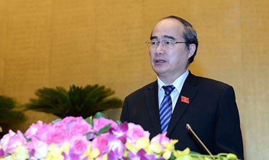 Chủ tịch MTTQVN - &ocirc;ng Nguyễn Thiện Nh&acirc;n ph&aacute;t biểu tại Kỳ họp thứ Nhất, QH kh&oacute;a 13.