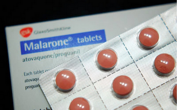 Thuốc Malarone kết hợp giữa Atovaquone v&agrave; Proguanil. (Nguồn: antimalariatablets.co.uk)