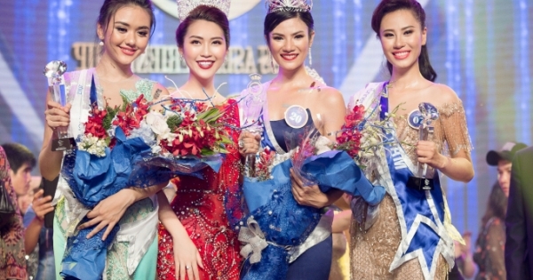 Hoa hậu Tường Linh diện váy đỏ rực tại chung kết Hoa hậu Hữu Nghị ASEAN 2017