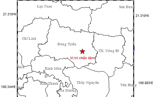 Quảng Ninh: Liên tiếp xuất hiện hai trận động đất gần 3 độ richter