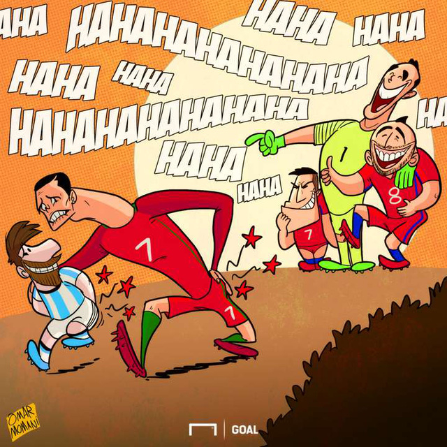 Messi v&agrave; C.Ronaldo cũng l&uacute;c