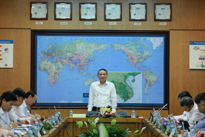 Bộ trưởng Bộ GTVT Trương Quang Nghĩa ph&aacute;t biểu tại buổi l&agrave;m việc với TCTHKVN.