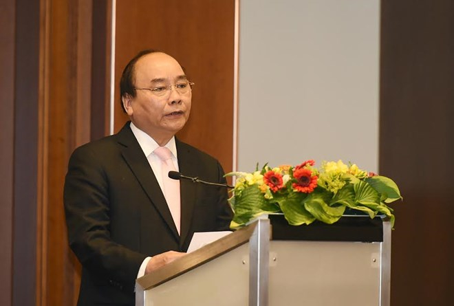 Thủ tướng Nguyễn Xu&acirc;n Ph&uacute;c ph&aacute;t biểu.