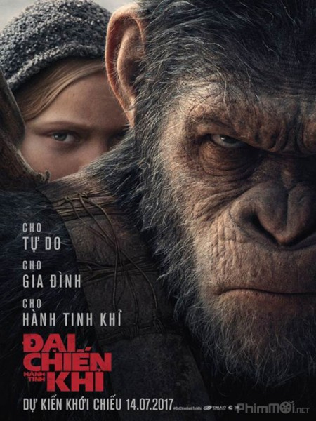 Bộ phim&nbsp;War For The Planet Of The Apes ra mắt v&agrave;o 14/7