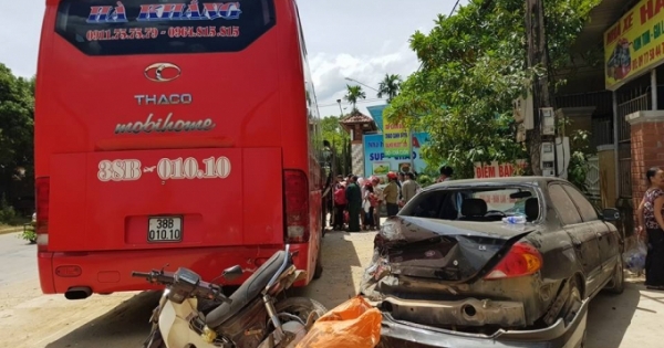 Hà Tĩnh: Tai nạn liên hoàn khiến nhiều phương tiện gặp nạn