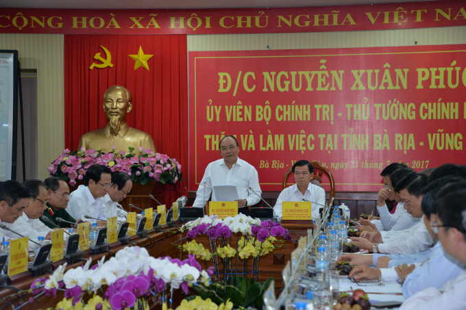 Thủ tướng Nguyễn Xu&acirc;n Ph&uacute;c thăm v&agrave; l&agrave;m việc tại tỉnh B&agrave; Rịa-Vũng T&agrave;u