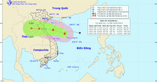 Thông tin mới nhất về cơn bão số 4 đổ bộ vào khu vực Nam Vịnh Bắc Bộ