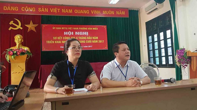 L&atilde;nh đạo phường Văn Miếu, quận Đống Đa th&ocirc;ng tin về sự việc.