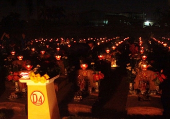 Hơn 3000 ngọn nến tri ân được thắp tại nghĩa trang liệt sĩ Hà Nội