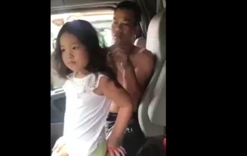 Chuyện 2 bé gái theo bố đi xe container đường dài xúc động dân mạng