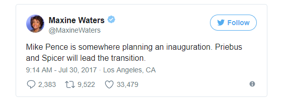 B&igrave;nh luận của nghị sĩ Maxine Waters. (Ảnh: Twitter)