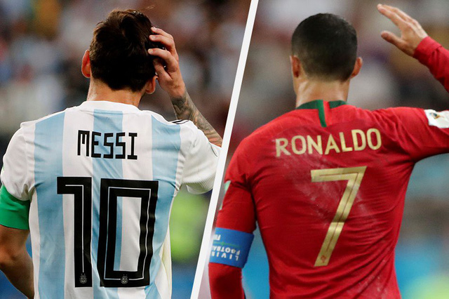 Hai ng&ocirc;i sao Messi, Ronaldo cũng đ&atilde; ch&iacute;nh thức tạm biệt World Cup 2018. Ảnh: D&acirc;n tr&iacute;