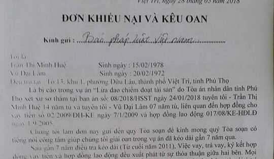 Những dấu hiệu oan sai trong "kỳ án" xử đôi vợ chồng tội lừa đảo ở Phú Thọ