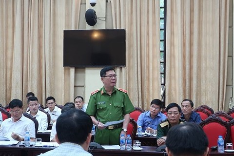 Thiếu tướng Đinh Văn Toản - Ph&oacute; Gi&aacute;m đốc C&ocirc;ng an TP H&agrave; Nội.