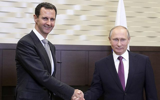 Tổng thống Putin gặp người đồng cấp Syria Assad tại Nga năm 2017 (Ảnh: AP)