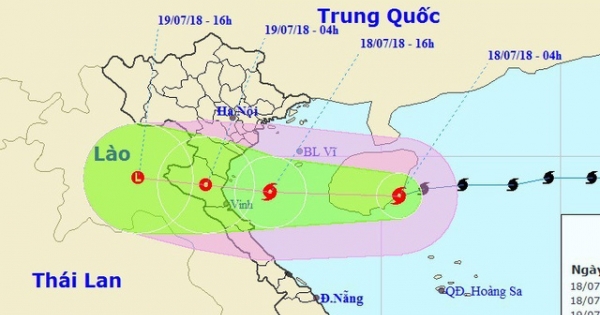 Chiều tối nay bão số 3 vào khu vực ven biển các tỉnh Thái Bình - Hà Tĩnh