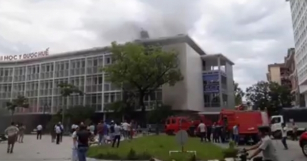Trường Đại học Y dược Huế xảy ra sự cố cháy, khói bay mịt mù