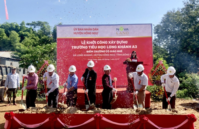 Nghi thức lễ khởi công xây dựng trường Tiểu học Long Khánh A3 – điểm trường Cô giáo Nhế.