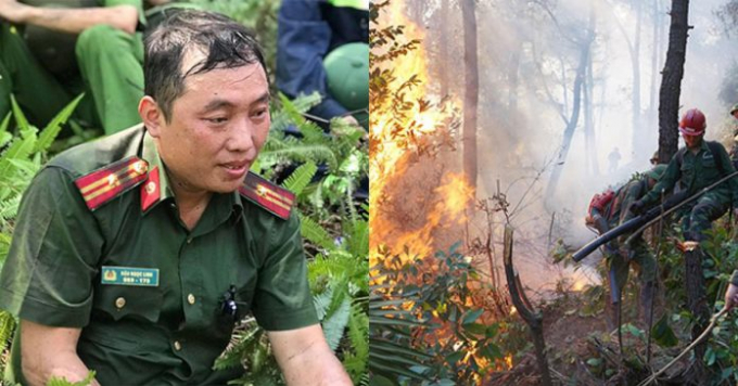 Những hình ảnh về lực lượng Công an, Quân đội chiến đấu với “giặc lửa”. Nguồn: VNE, Doisongtieudung.vn.