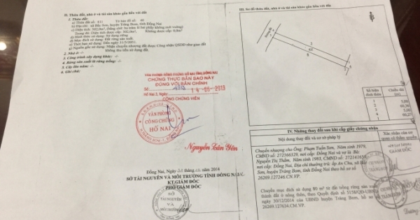 Đồng Nai: Chánh Thanh tra huyện Trảng Bom bán đất cho người dân có sổ đỏ nhưng không có đất?