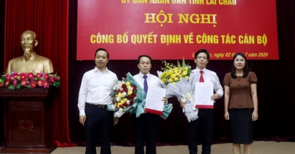 Chủ tịch tỉnh Lai Châu trao quyết định bổ nhiệm 2 tân giám đốc sở