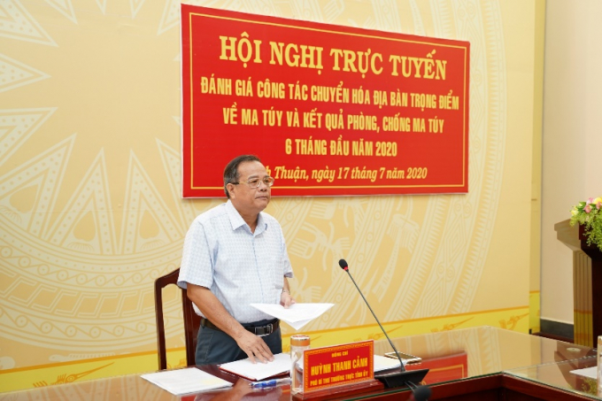 Ông Huỳnh Thanh Cảnh Phó Bí thư Thường trực Tỉnh ủy Bình Thuận phát biểu chỉ đạo.