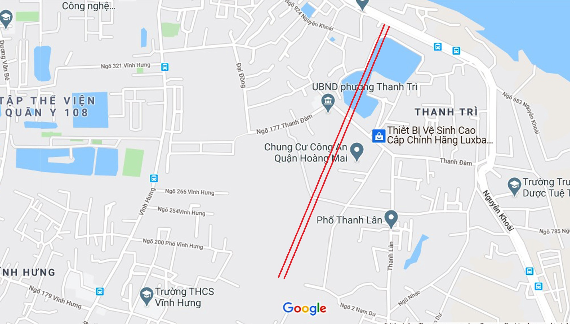đường sẽ mở theo qui hoạch ở phường Thanh Trì, Hoàng Mai, Hà Nội - Ảnh 2.