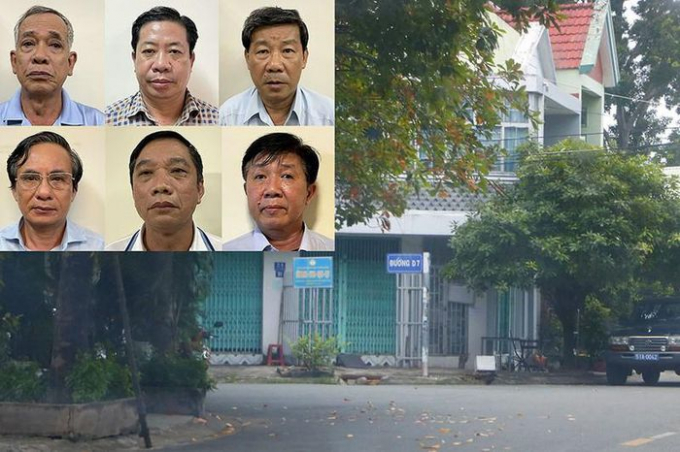 Công an khám xét nhà riêng của ông Võ Văn Lượng, chánh văn phòng UBND tỉnh Bình Dương và các bị can vừa bị khởi tố . Ảnh PLTP HCM.