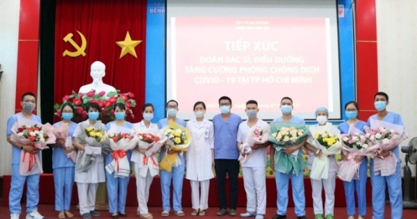 Hải Phòng: Các bệnh viện gặp mặt động viên bác sỹ, điều dưỡng lên đường chống dịch tại TP Hồ Chí Minh