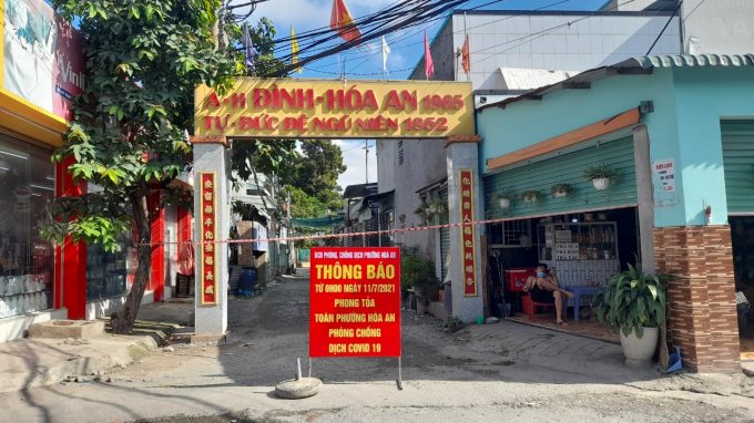 Một khu dân cư của Đồng Nai bị phong tỏa.