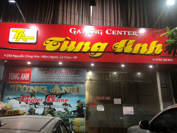Quán game online số 256 đường Nguyễn Công Hòa, phường Niệm Nghĩa, quận Lê Chân.