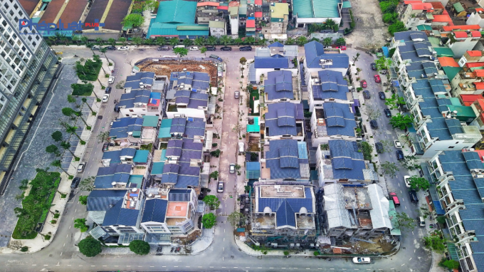Khu liền kề tại Dự án Green Pearl 378 Minh Khai (Hình ảnh ghi nhận vào tháng 4/2020)