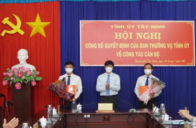 Tây Ninh có tân Trưởng Ban Nội chính Tỉnh ủy và Bí thư Thành ủy TP Tây Ninh