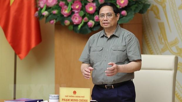 Thủ tướng Phạm Minh Chính chủ trì họp Hội đồng Thi đua-Khen thưởng Trung ương. ( Ảnh: Dương Giang/TTXVN).