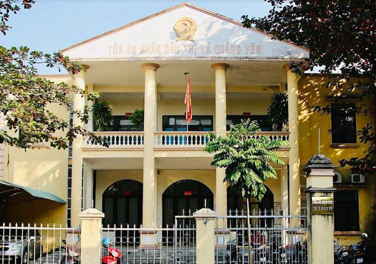 Trụ sở TAND Thị xã Quảng Yên nơi sẽ diễn ra phiên toà sơ thẩm xét xử vụ án cố ý gây thương tích vào ngày 18/7 tới đây.