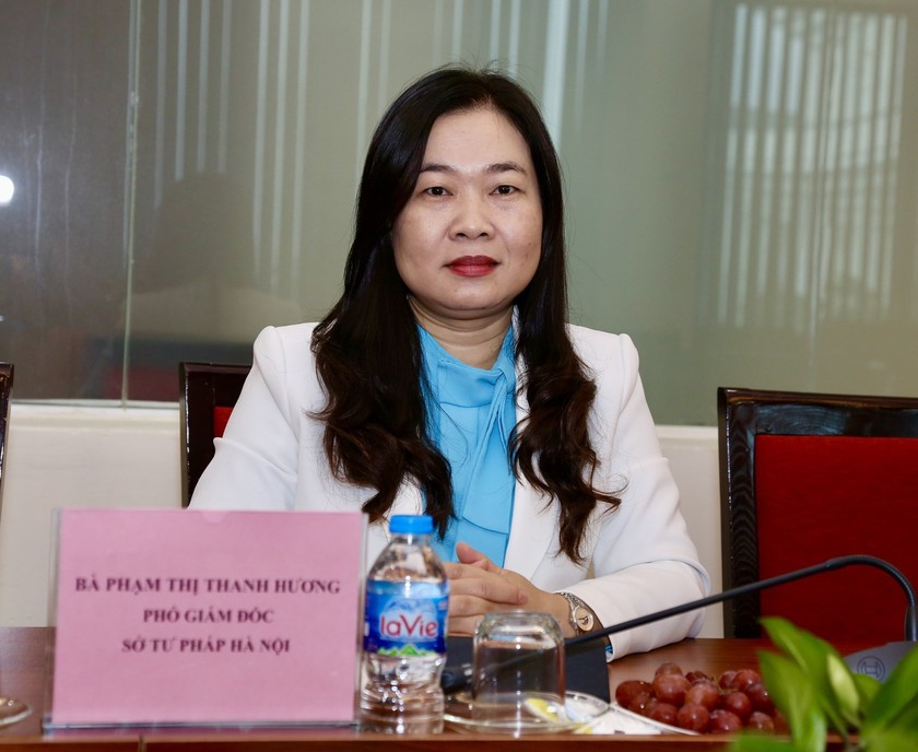 Bà Phạm Thị Thanh Hương, Phó Giám đốc Sở Tư pháp TP Hà Nội.
