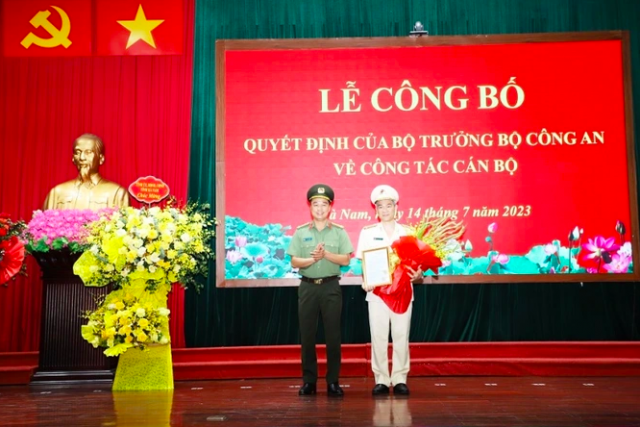 Thượng tá Nguyễn Anh Tuấn được bổ nhiệm Phó Giám đốc Công an tỉnh Hà Nam