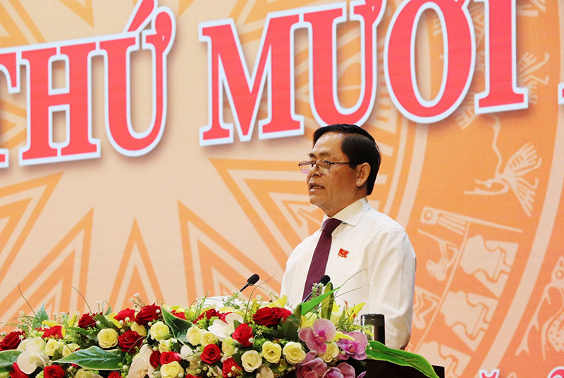Ông Phạm Viết Thanh - Bí thư Tỉnh ủy, Chủ tịch HĐND tỉnh phát biểu khai mạc Kỳ họp.