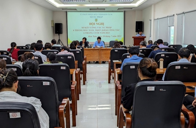 6 tháng đầu năm, Sở Tư pháp tỉnh Kon Tum hoàn thành tốt các chỉ tiêu, nhiệm vụ