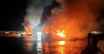 Xác định nguyên nhân khiến nhiều tàu cá ngư dân Quỳnh Lưu bị cháy trong đêm