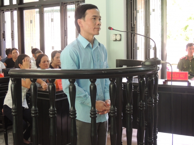 Bị c&aacute;o Nguyễn Văn Thắng tại t&ograve;a.
