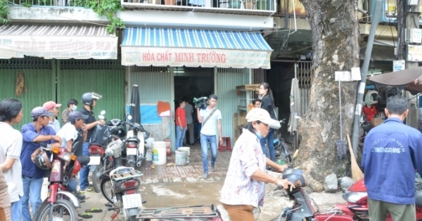 TP HCM: Axit phát nổ tại chợ Kim Biên, 5 người nhập viện