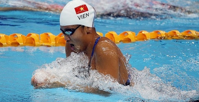23h56 Nguyễn Thị&nbsp;&Aacute;nh Vi&ecirc;n&nbsp;thi đấu nội dung 200m bơi bướm nữ.