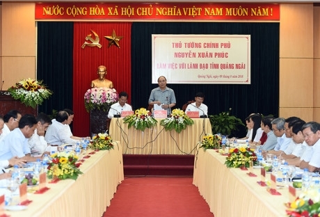 Thủ tướng làm việc với tỉnh Quảng Ngãi