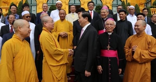Chủ tịch nước Trần Đại Quang đón tiếp các chức sắc tôn giáo