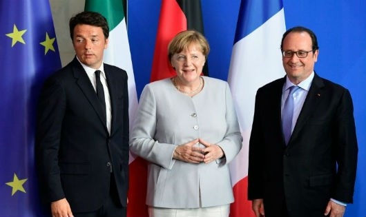 Thủ tướng Italia, Thủ tướng Đức v&agrave; Tổng thống Ph&aacute;p Francois.