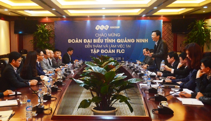 Thường vụ Tỉnh ủy tỉnh Quảng Ninh thăm v&agrave; l&agrave;m việc tại trụ sở Tập đo&agrave;n FLC.