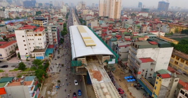 Những hình ảnh đầu tiên về nhà ga đường sắt trên cao ở Hà Nội