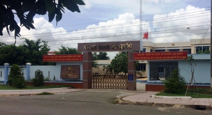 Trụ sở C&ocirc;ng an huy&ecirc;̣n T&acirc;n Hưng.